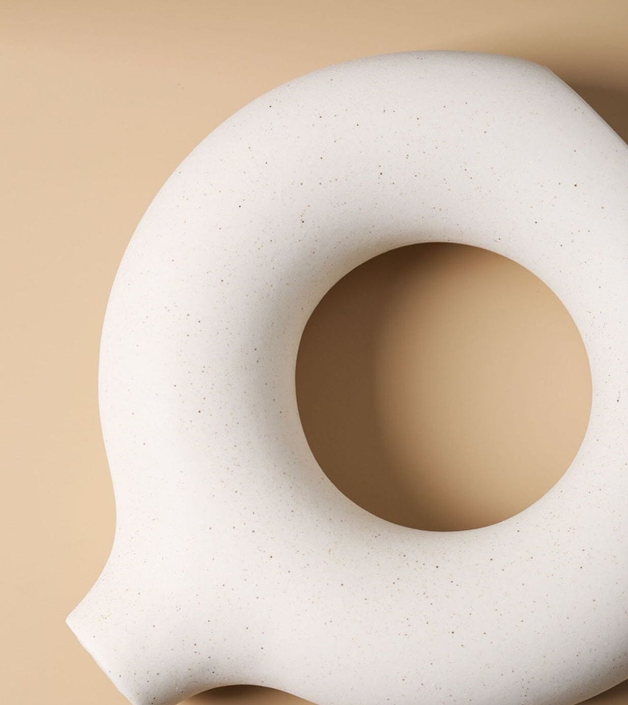 Vaso Decorativo Donut Nórdico Circular em Cerâmica - Decors