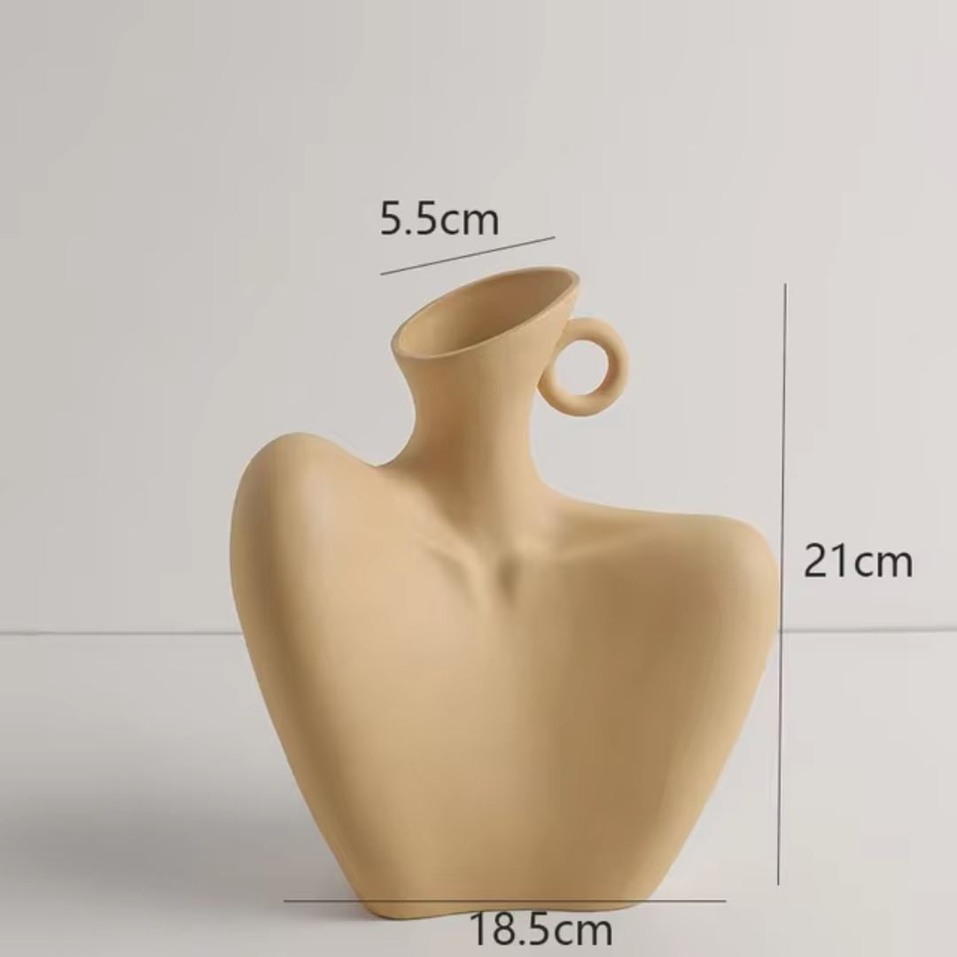 Vaso Decorativo em Cerâmica Boho Girl (21x18,5cm)