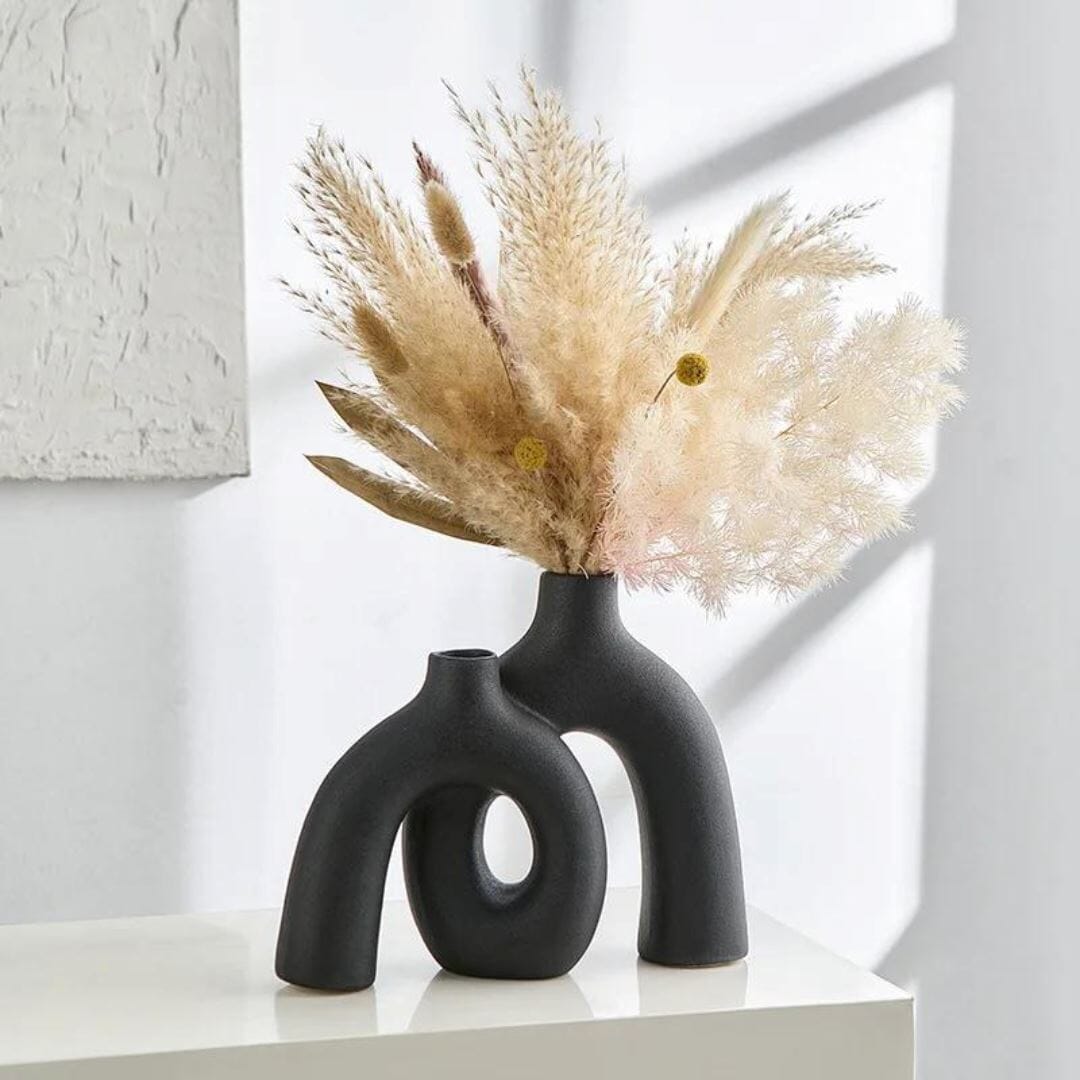Vaso Duplo Toils Boho de Cerâmica