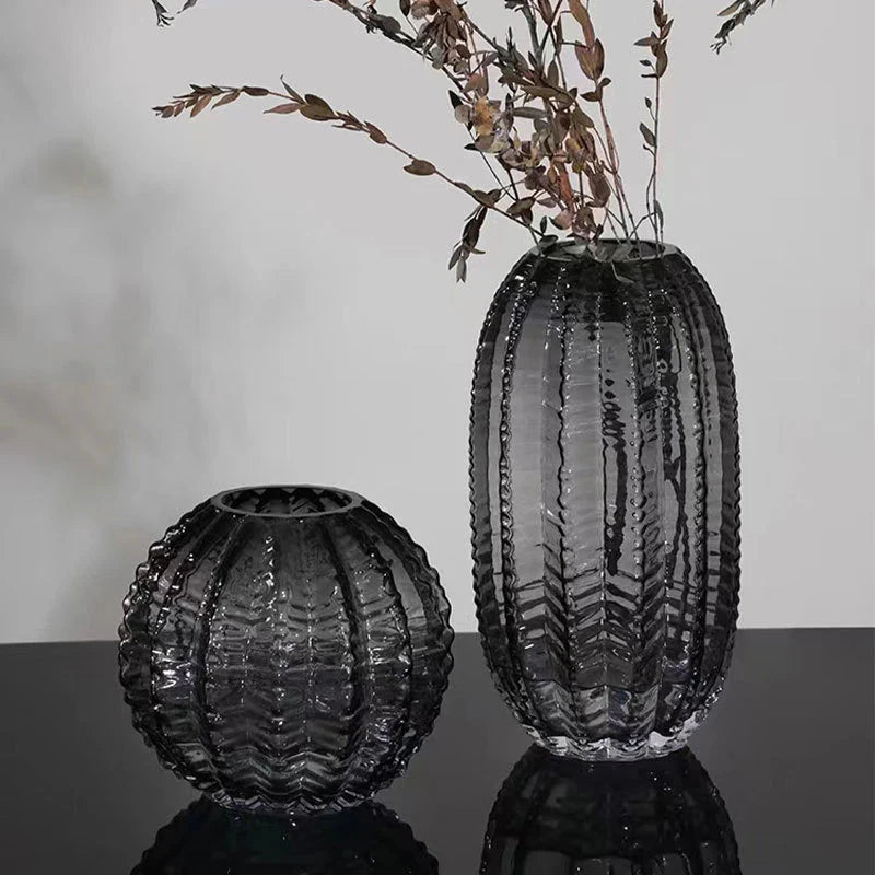 Vaso Luxuoso de Vidro Cactus Minimalista - Decors