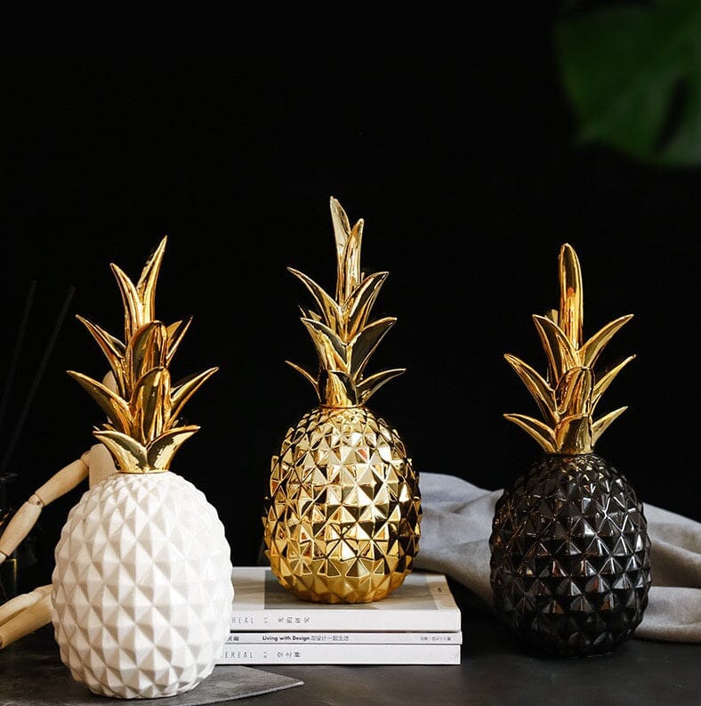 Vaso Luxuoso Decorativo Abacaxi em Cerâmica - Decors